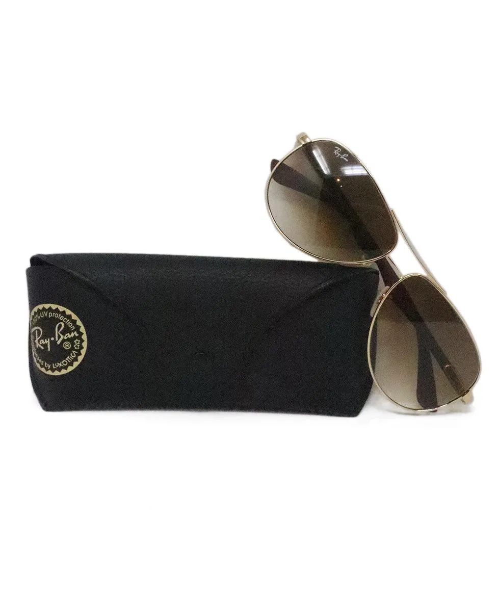 Rayban Gold Metal Sunglasses