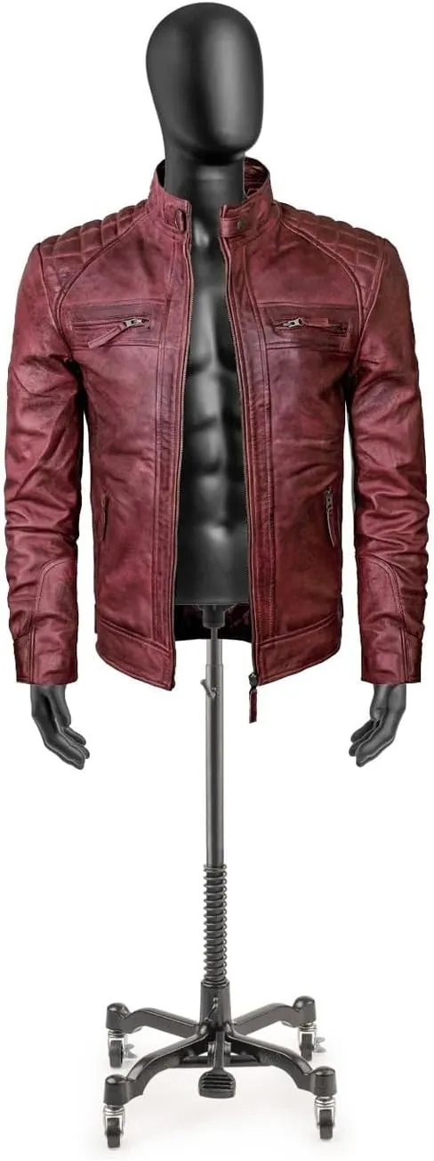 Real Leather Jacket Men - Motorcycle Soft Real SheepSkin Leather Jacket
