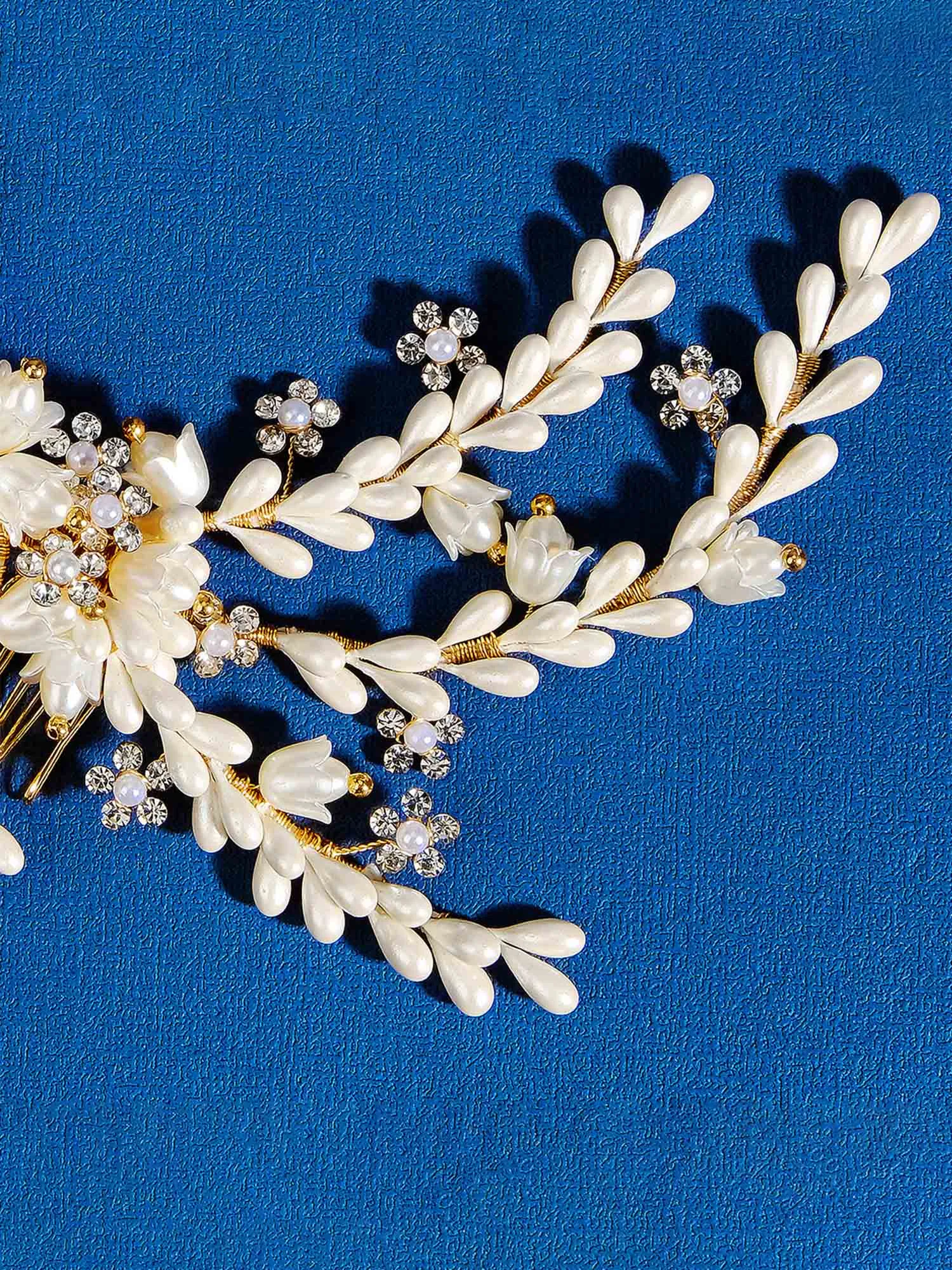 Rhinestone Pearl Bridal Hair Accessories Comb