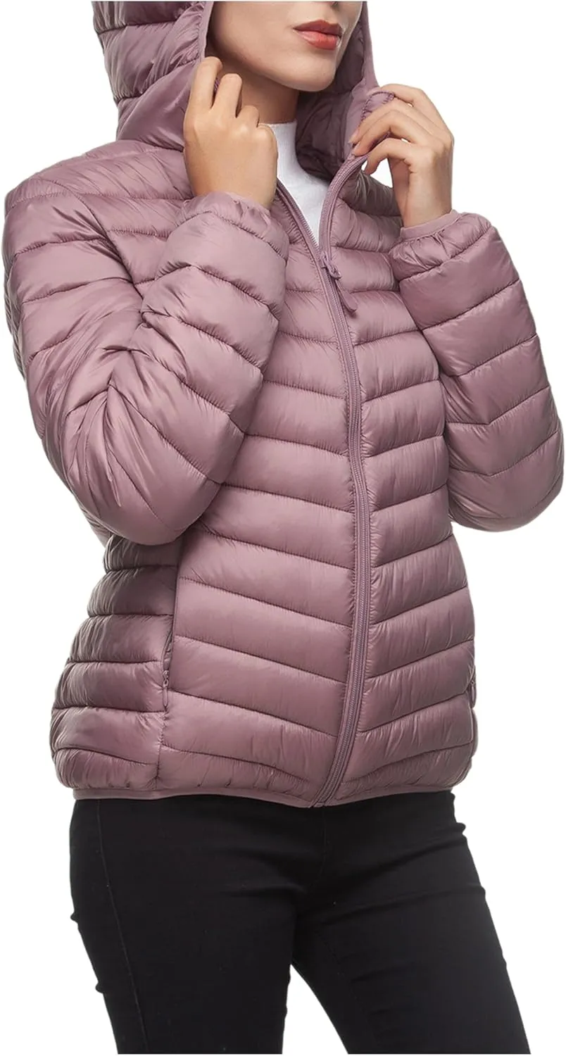 Rokka&Rolla Women's Lightweight Packable Puffer Jacket Winter Coat