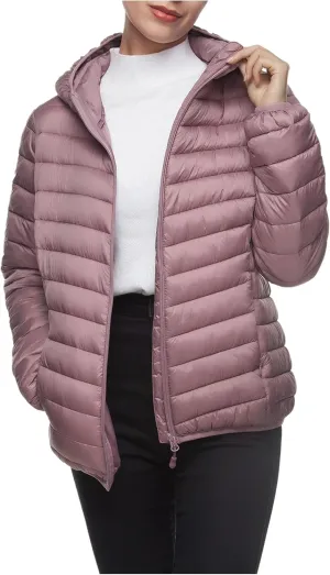 Rokka&Rolla Women's Lightweight Packable Puffer Jacket Winter Coat