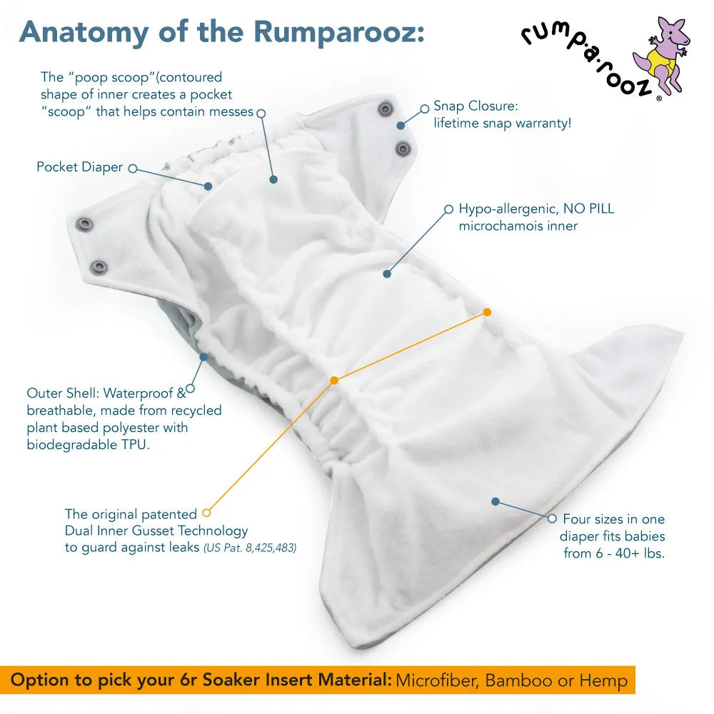 Rumparooz G2 One Size Pocket Cloth Diaper - Zeppelin