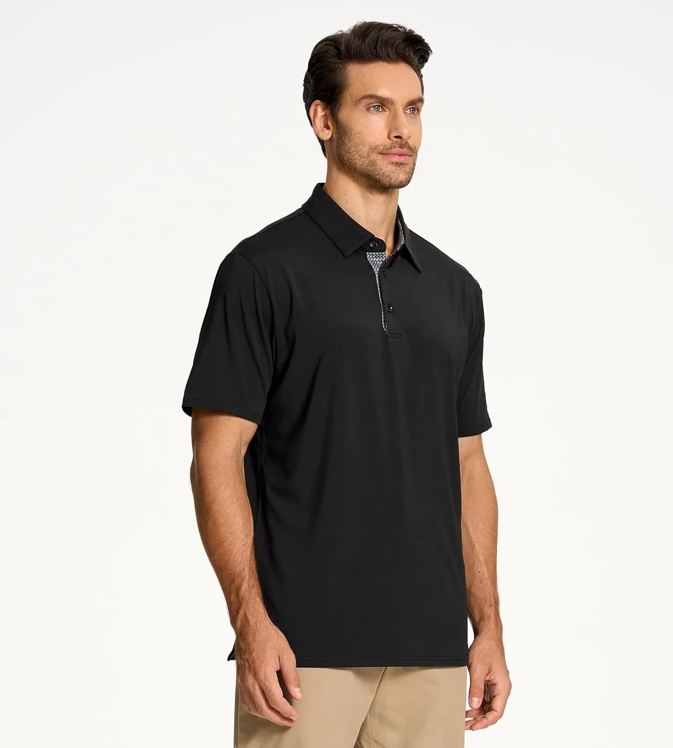 SAMERM Golf Shirts for Men Dry Fit Short Sleeve Moisture Wicking Casual Solid Stylish Mens Polo Shirts