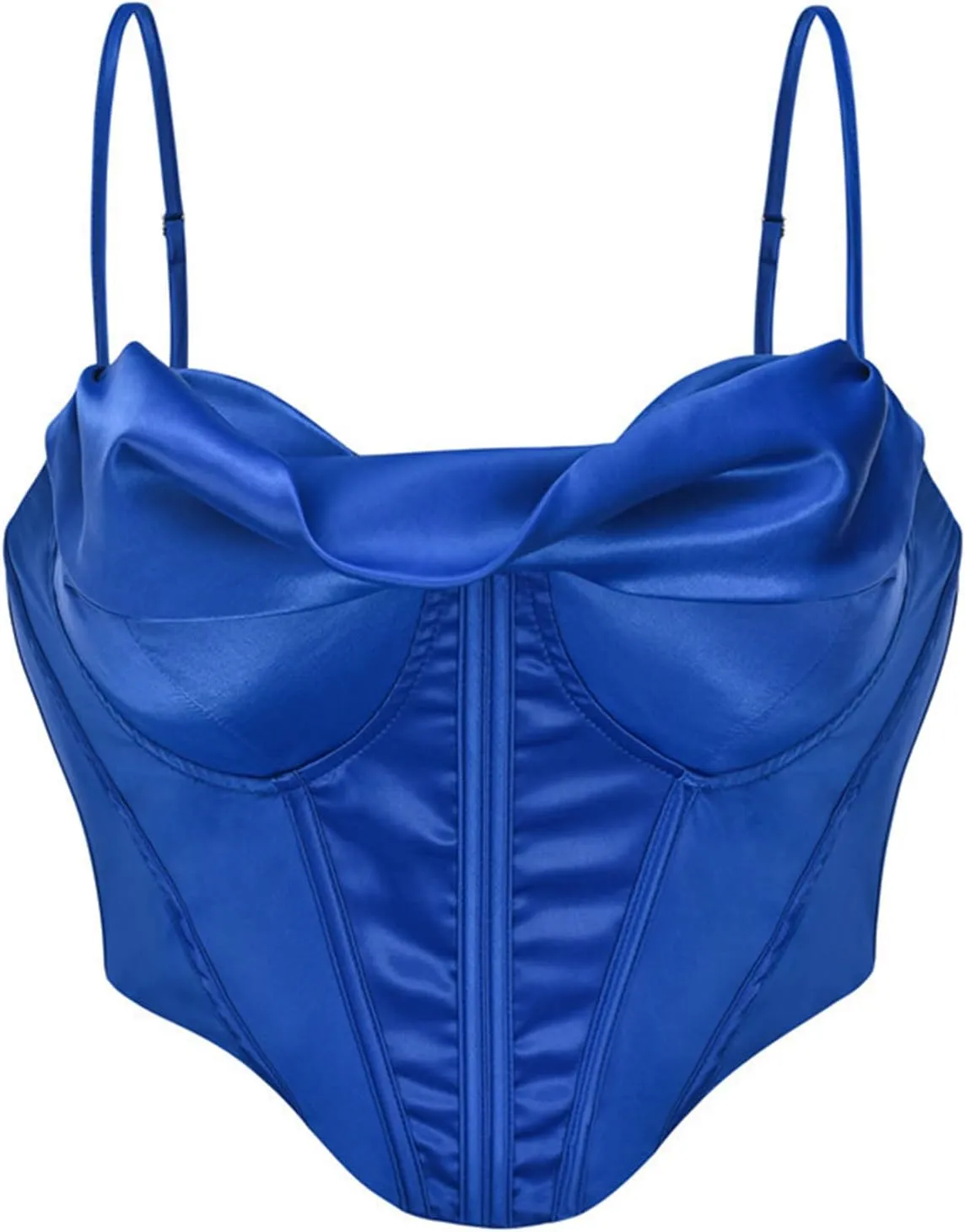 Sexy Corset Camisole Tops for Women Off Shoulder Bandeau Cropped Tank Slim Fit Pleated Party Club Cami Shirts