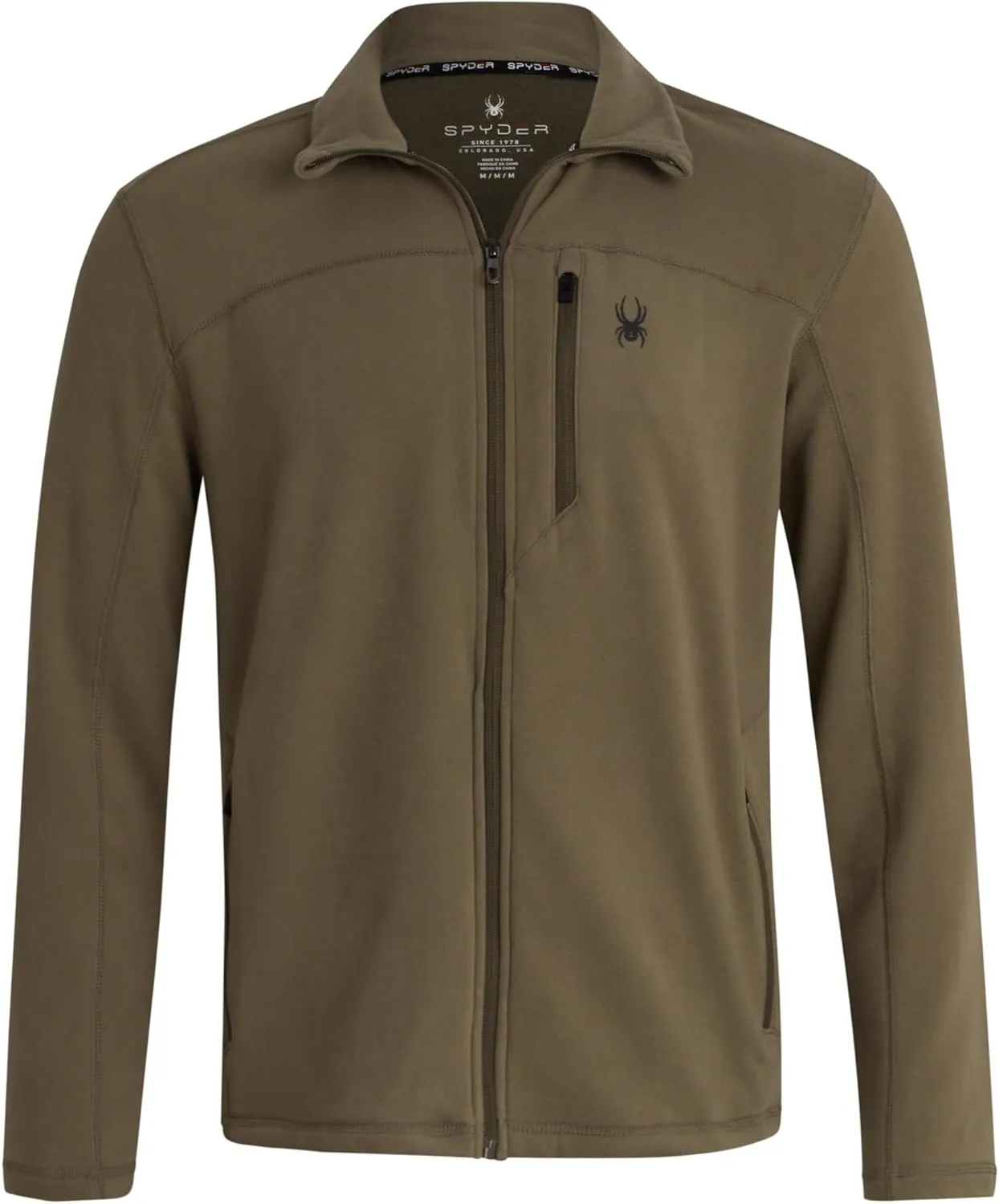 Spyder Mens Jacket - Polar Fleece Insulated Suede Light Jackets for Men - Lightweight Athletic Zip Up Jacket (Sizes: S-XL)