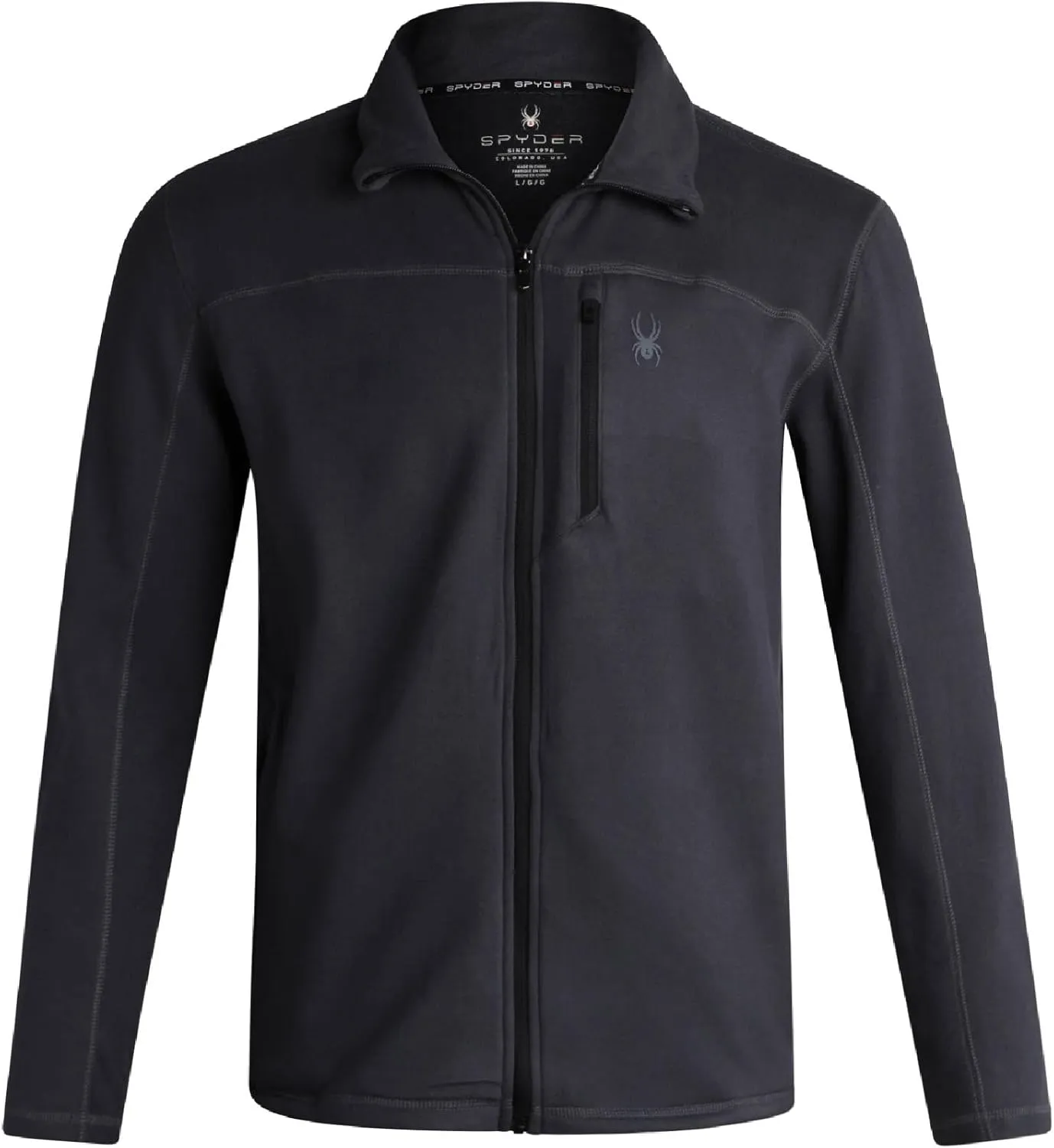 Spyder Mens Jacket - Polar Fleece Insulated Suede Light Jackets for Men - Lightweight Athletic Zip Up Jacket (Sizes: S-XL)