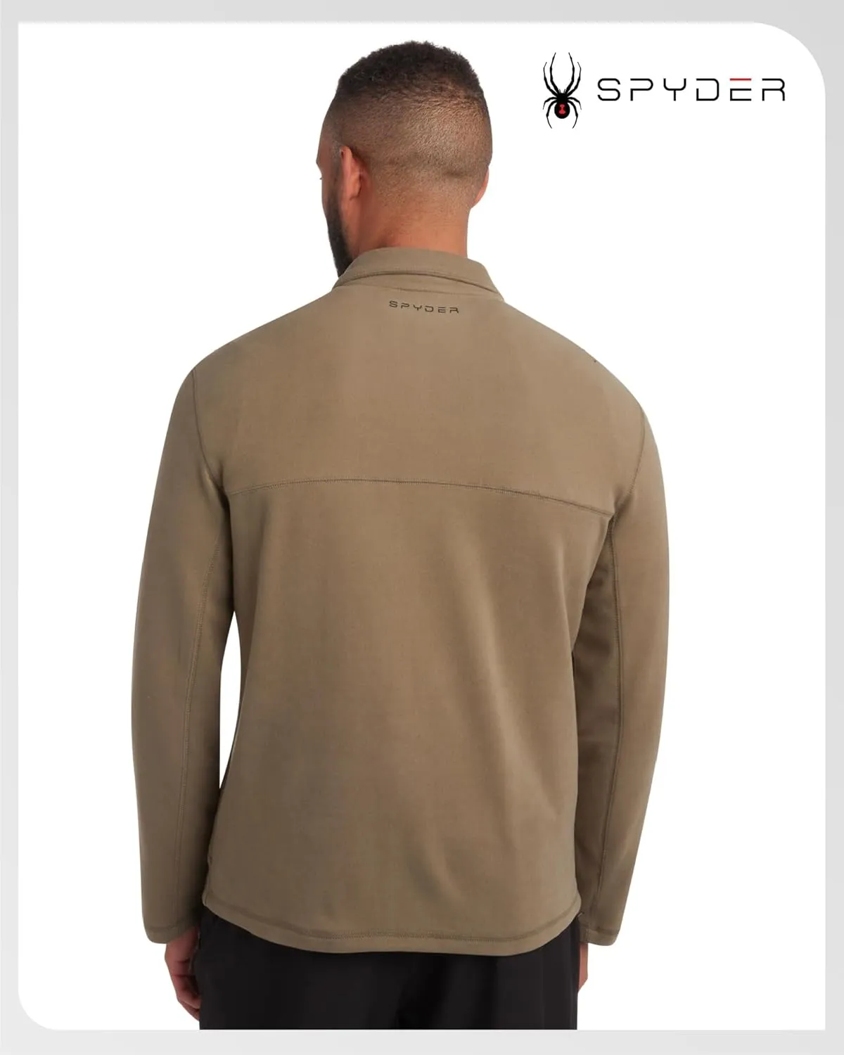 Spyder Mens Jacket - Polar Fleece Insulated Suede Light Jackets for Men - Lightweight Athletic Zip Up Jacket (Sizes: S-XL)