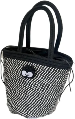 Straw Bag Summer Fashion Woven Handbag Versatile Casual Niche Shoulder Bag Cute Doll Bucket Bag Straw Bags