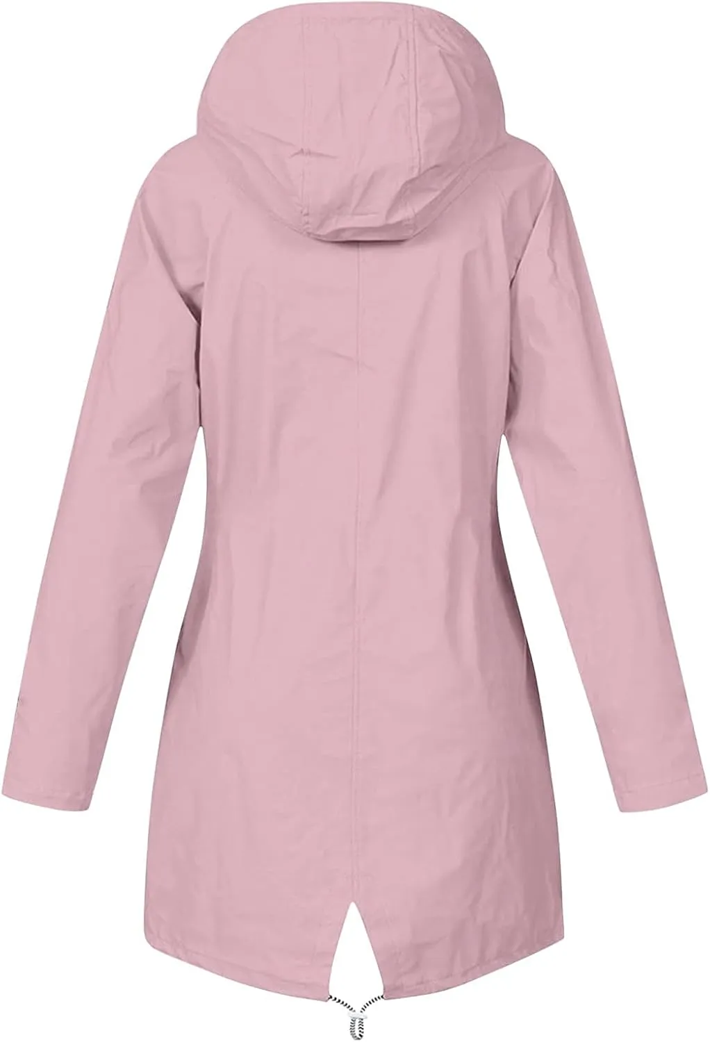 STYESH Raincoat Women Waterproof Long Hooded Trench Coats Striped Lined Windbreaker Travel Jacket Plus Size Raincoat Jackets