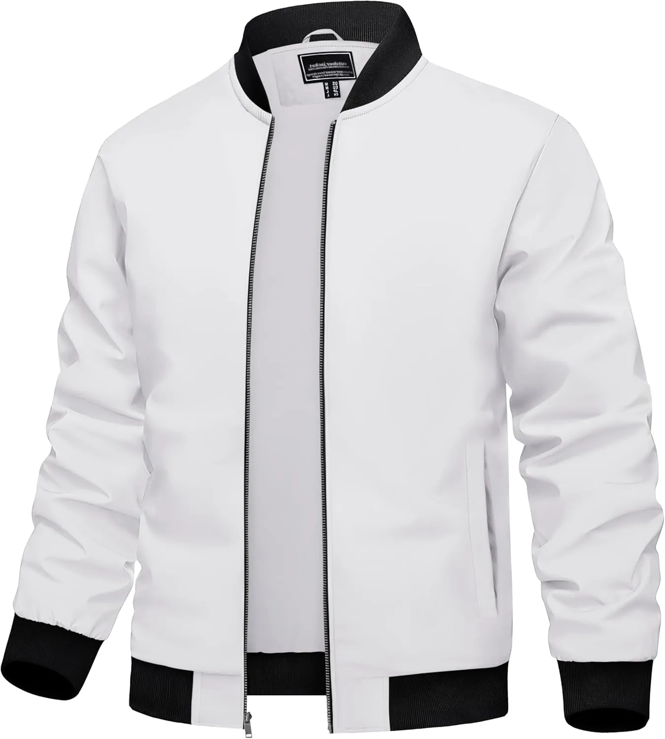 TACVASEN Men's Lightweight Jacket Spring Bomber Fall Windbreaker Casual Stylish Coats with Pockets
