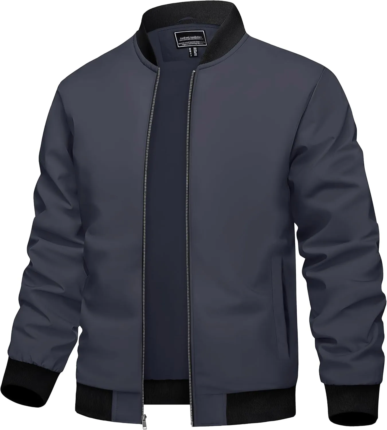TACVASEN Men's Lightweight Jacket Spring Bomber Fall Windbreaker Casual Stylish Coats with Pockets