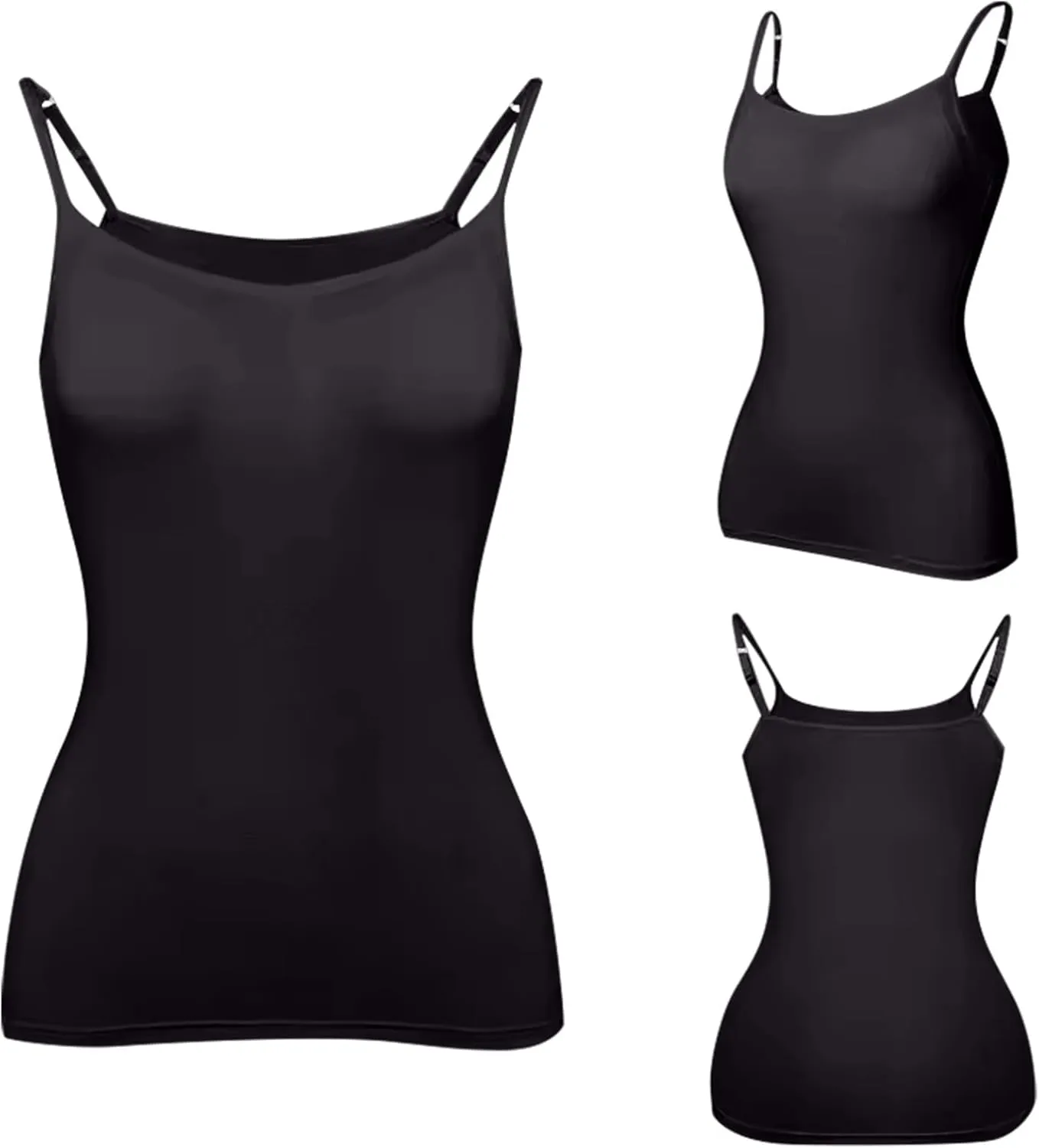 Tank Top Women Athletic Built in Bra Adjustable Spaghetti Strap 2025 Cami Tops Summer Shirts Sleeveless Under Clothes
