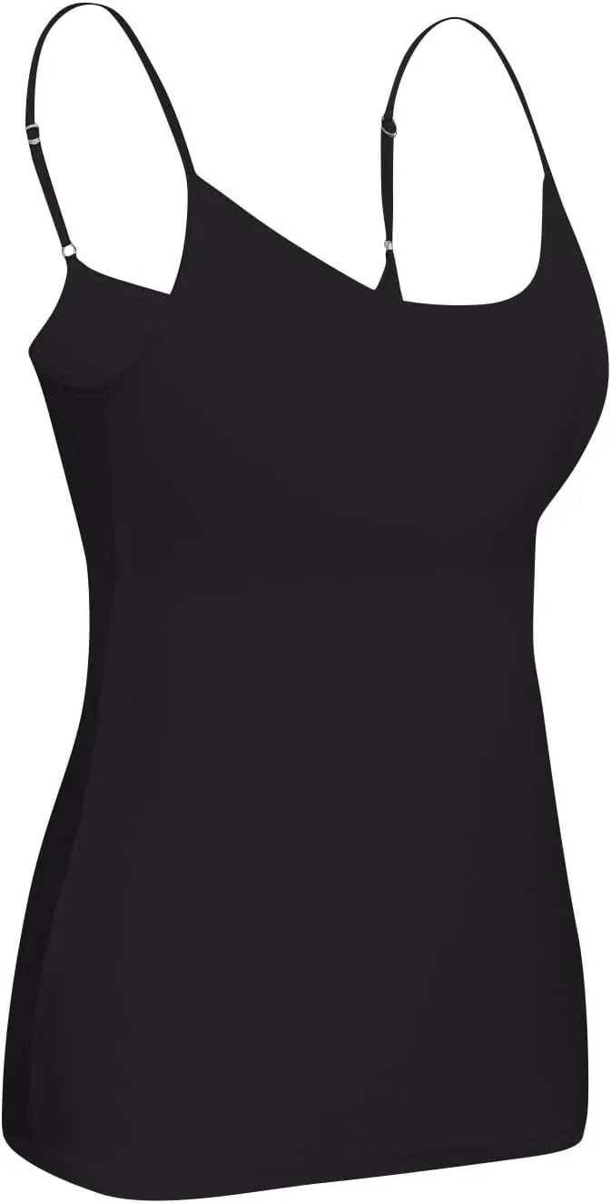 Tank Top Women Athletic Built in Bra Adjustable Spaghetti Strap 2025 Cami Tops Summer Shirts Sleeveless Under Clothes