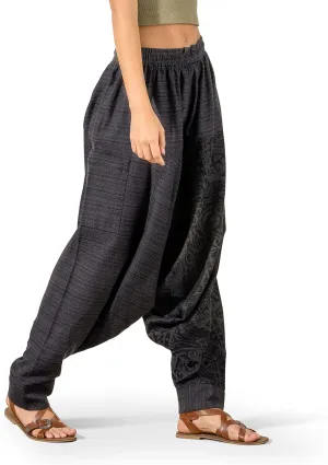 The Veshti Company Women's Printed Harem Pants - Boho Yoga Baggy Pants with Elastic Waist & Drawstring, Hippie Lounge Pants