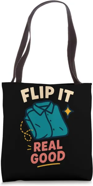 Thrifted Fashion Vintage Style Sustainable Secondhand Tote Bag