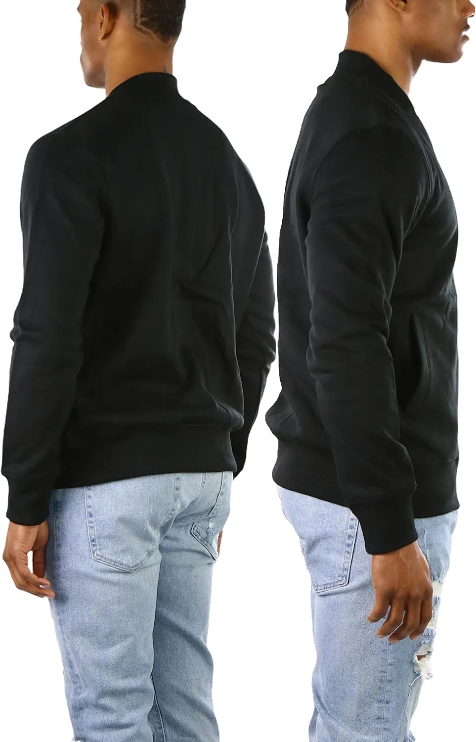 ToBeInStyle Men's Durable and Consistantly Stylish Fleece Bomber Jacket