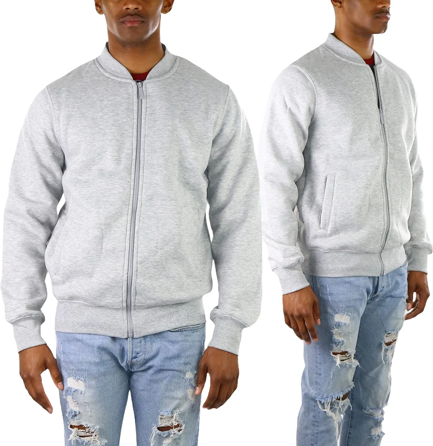 ToBeInStyle Men's Durable and Consistantly Stylish Fleece Bomber Jacket