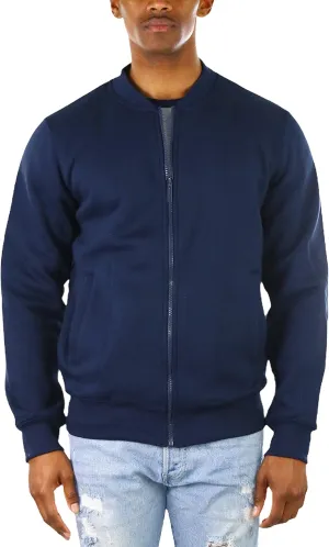 ToBeInStyle Men's Durable and Consistantly Stylish Fleece Bomber Jacket