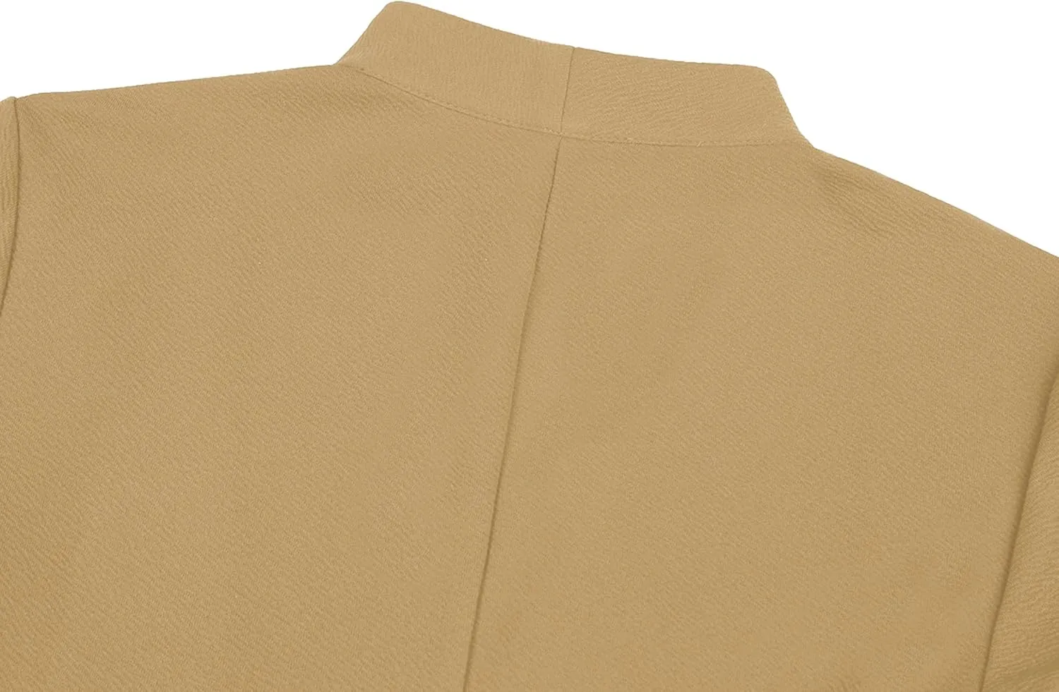 Unifizz Women's Collarless 3/4 Sleeve Lightweight Blazer Slim Work Office Business Jacket