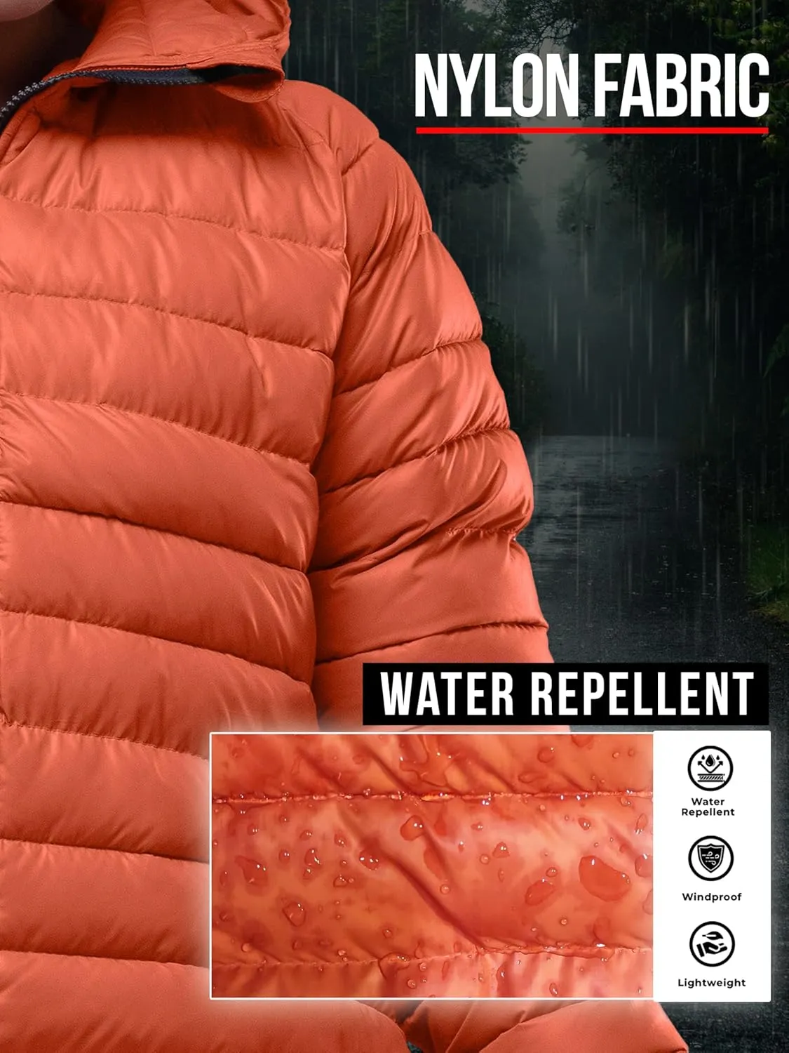 URBAN BUCK Packable Puffer Jacket Women with Hood  32 Degree Lightweight Quilted Winter Puff Foldable Jacket for Women