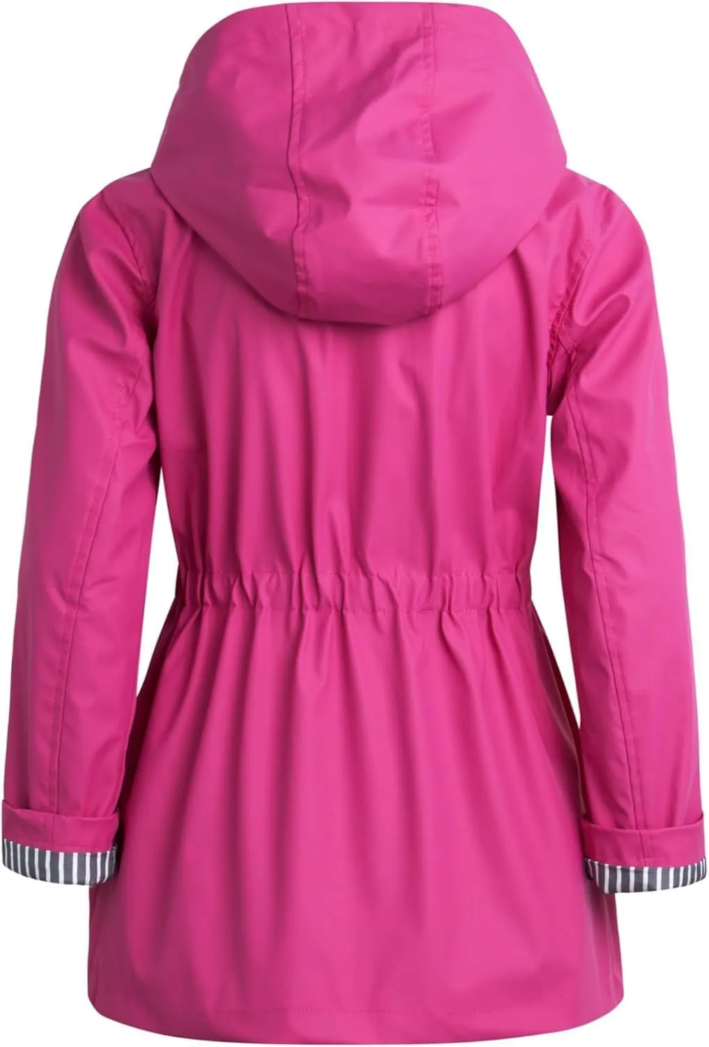 URBAN REPUBLIC Girls' Rain Jacket - Lightweight Waterproof Slicker Shell Hooded Raincoat for Travel, Hiking, and Golf (7-16)