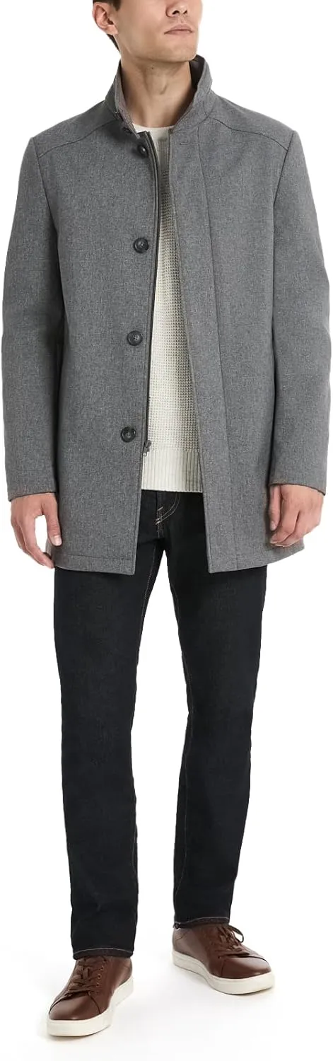 Van Heusen Men's Van Heusen Tedford Overcoat with Stand Collar