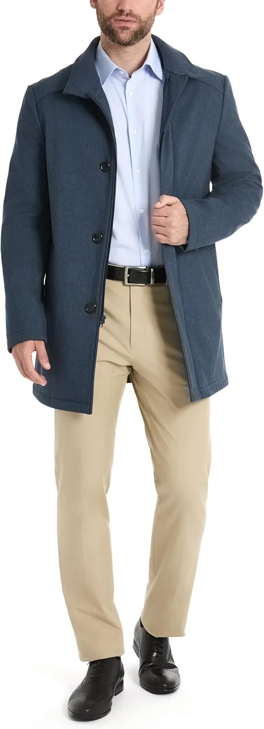 Van Heusen Men's Van Heusen Tedford Overcoat with Stand Collar