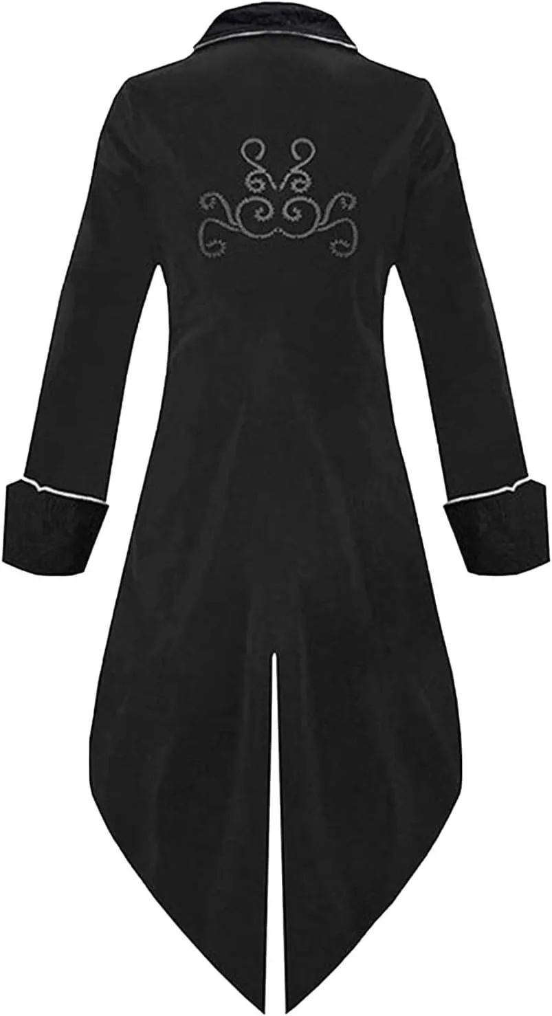 Vintage Men's Tailcoat Gothic Tailcoat Long Jacket Steampunk Victorian Coat Stylish Tailcoat Elegant Tuxedo