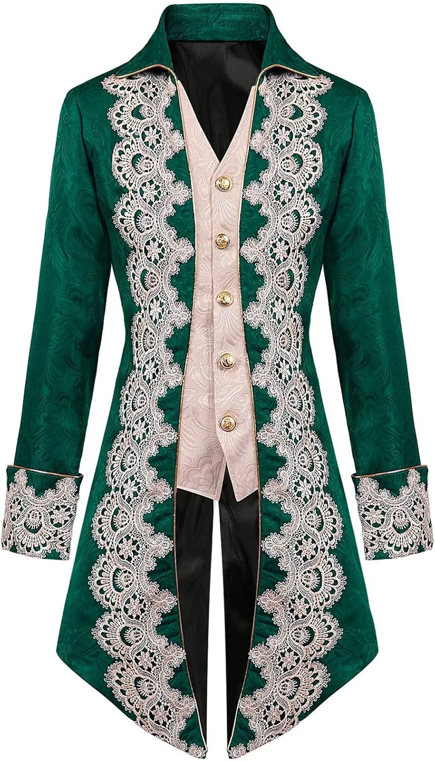 Vintage Men's Tailcoat Gothic Tailcoat Long Jacket Steampunk Victorian Coat Stylish Tailcoat Elegant Tuxedo