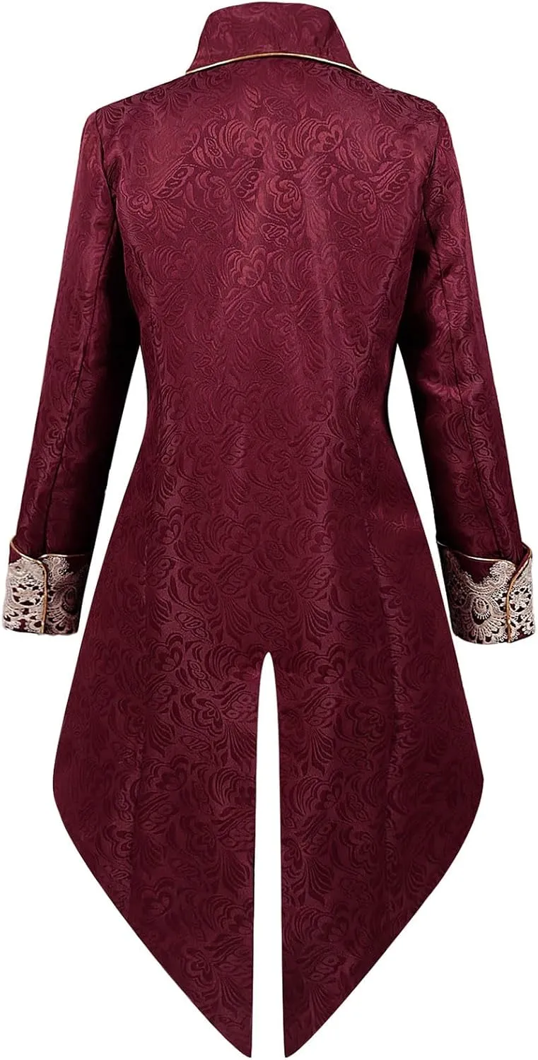 Vintage Men's Tailcoat Gothic Tailcoat Long Jacket Steampunk Victorian Coat Stylish Tailcoat Elegant Tuxedo