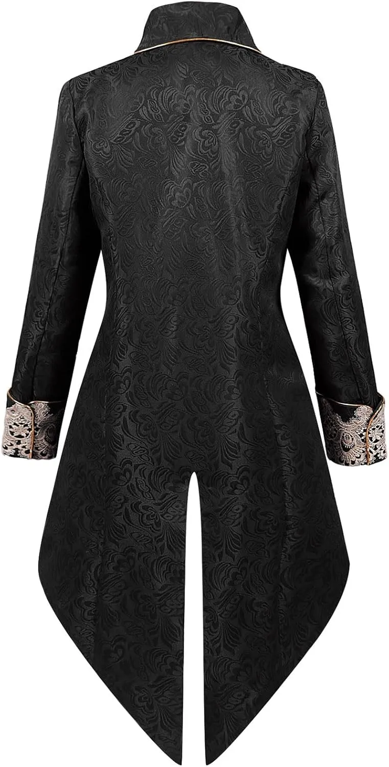 Vintage Men's Tailcoat Gothic Tailcoat Long Jacket Steampunk Victorian Coat Stylish Tailcoat Elegant Tuxedo