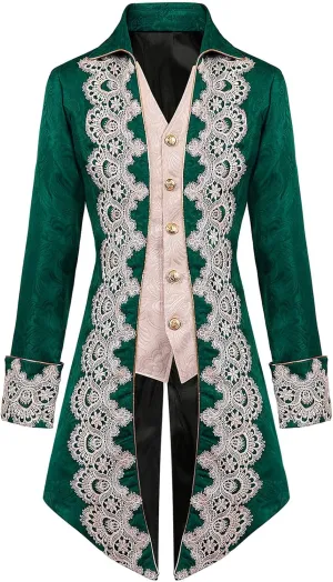 Vintage Men's Tailcoat Gothic Tailcoat Long Jacket Steampunk Victorian Coat Stylish Tailcoat Elegant Tuxedo