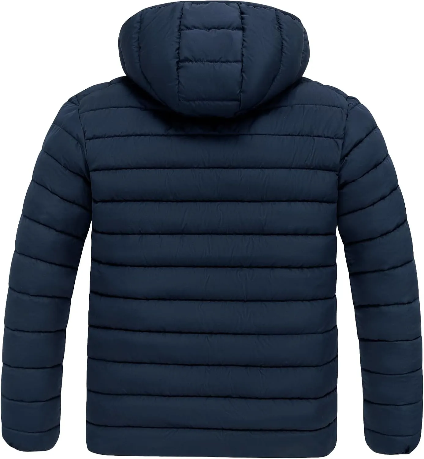 wantdo Men's Quilted Hooded Jacket Warm Coat Winter Lightweight Down Jacket