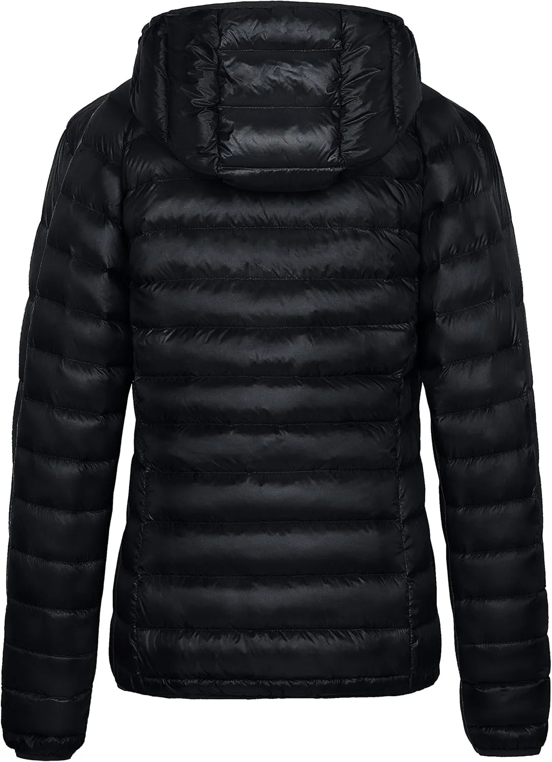 Wantdo Women's Packable Down Jacket Lightweight Puffer Jacket Hooded Winter Coat