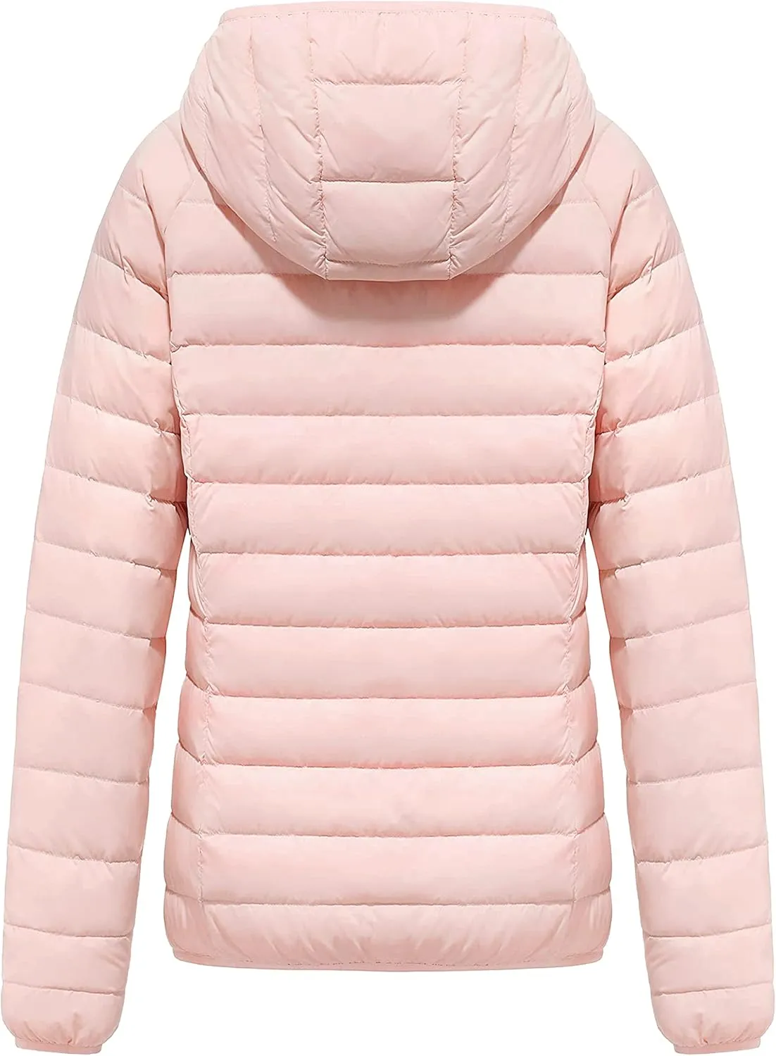 Wantdo Women's Packable Down Jacket Lightweight Puffer Jacket Hooded Winter Coat