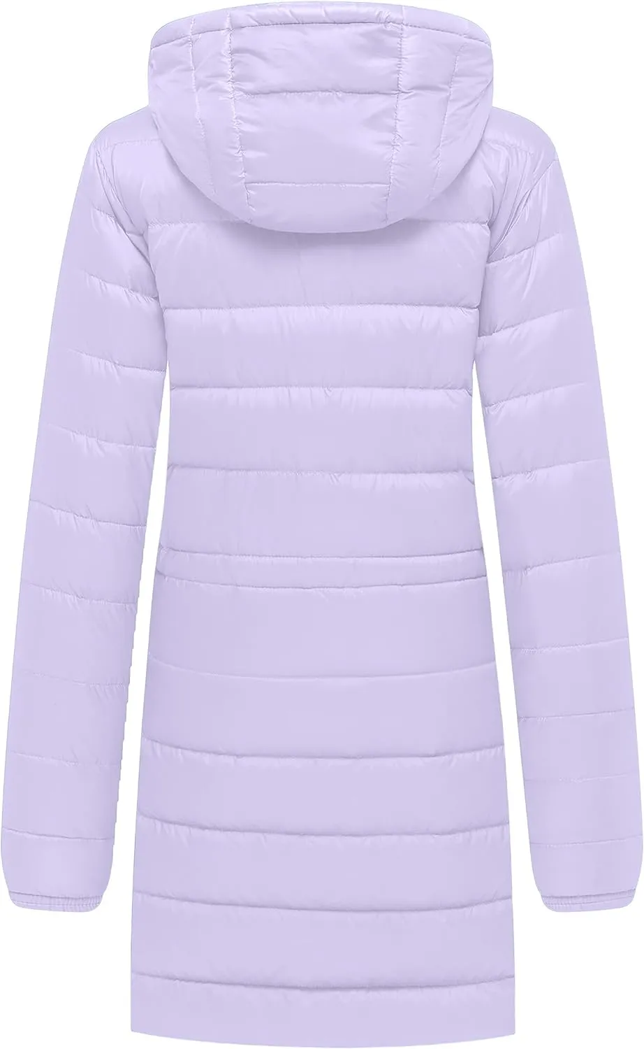 wantdo Women's Packable Puffer Coat Hooded Lightweight Long Winter Coats