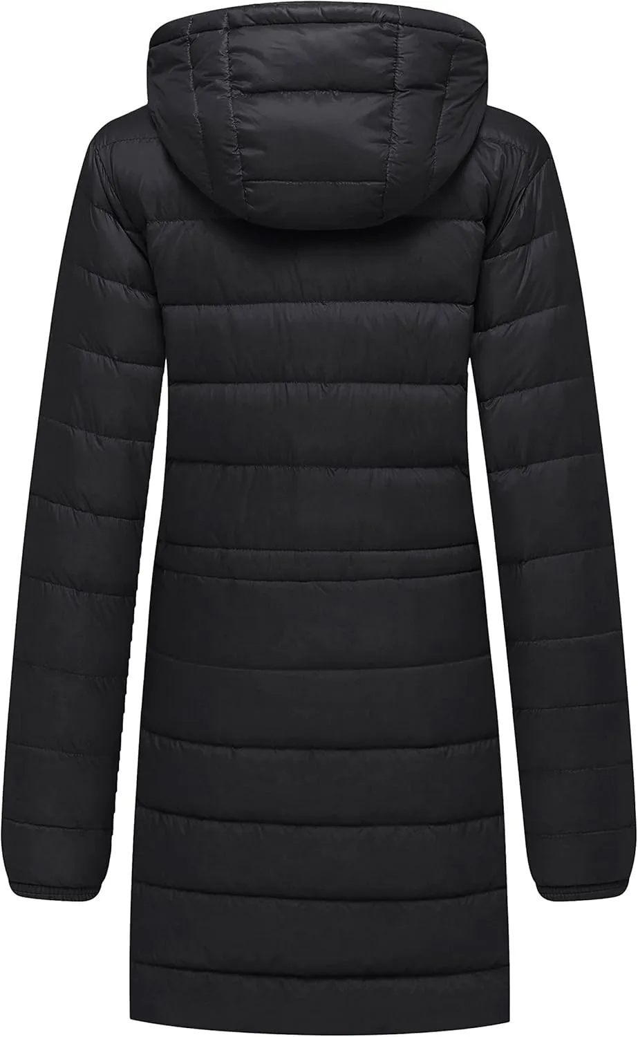 wantdo Women's Packable Puffer Coat Hooded Lightweight Long Winter Coats