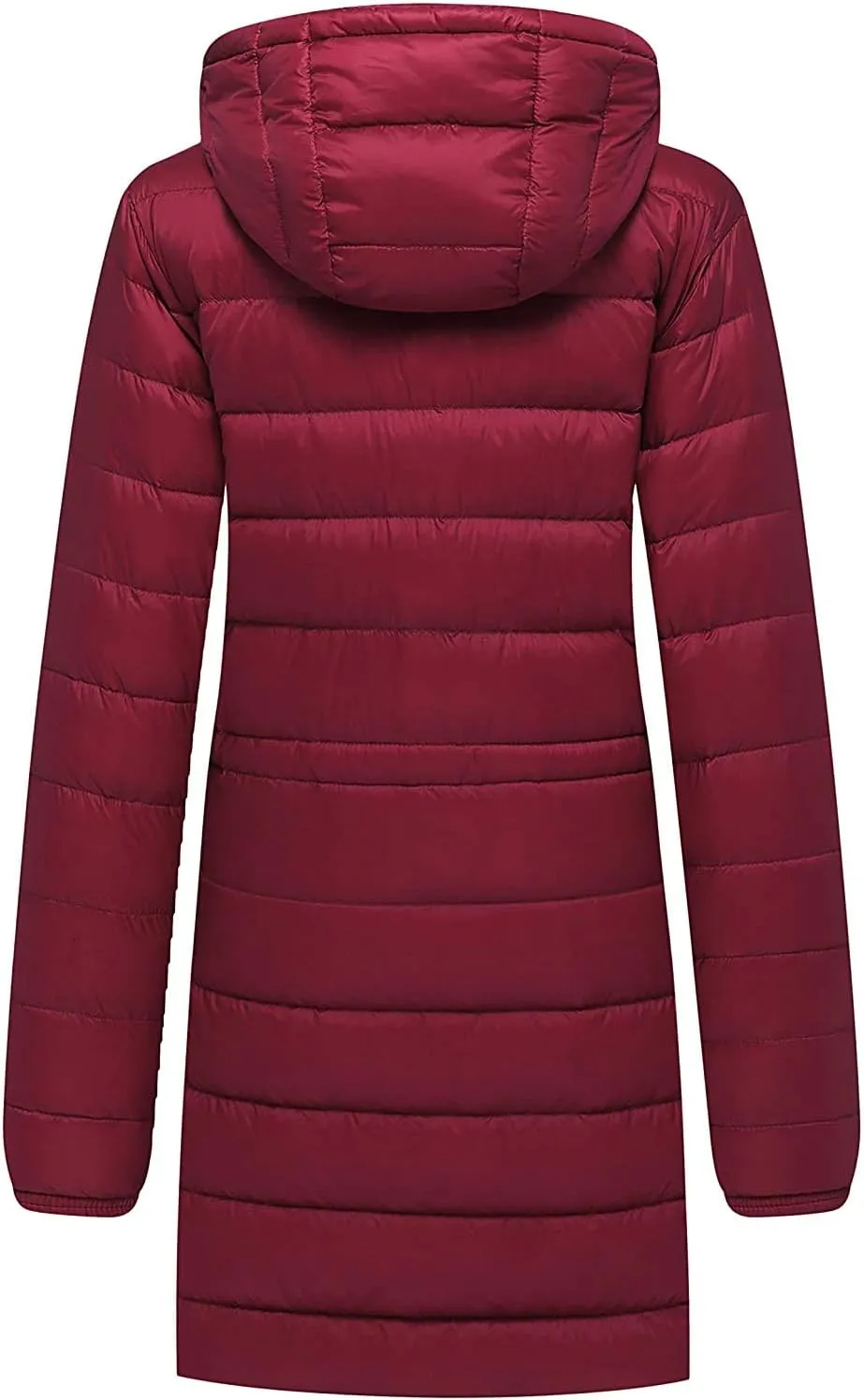 wantdo Women's Packable Puffer Coat Hooded Lightweight Long Winter Coats