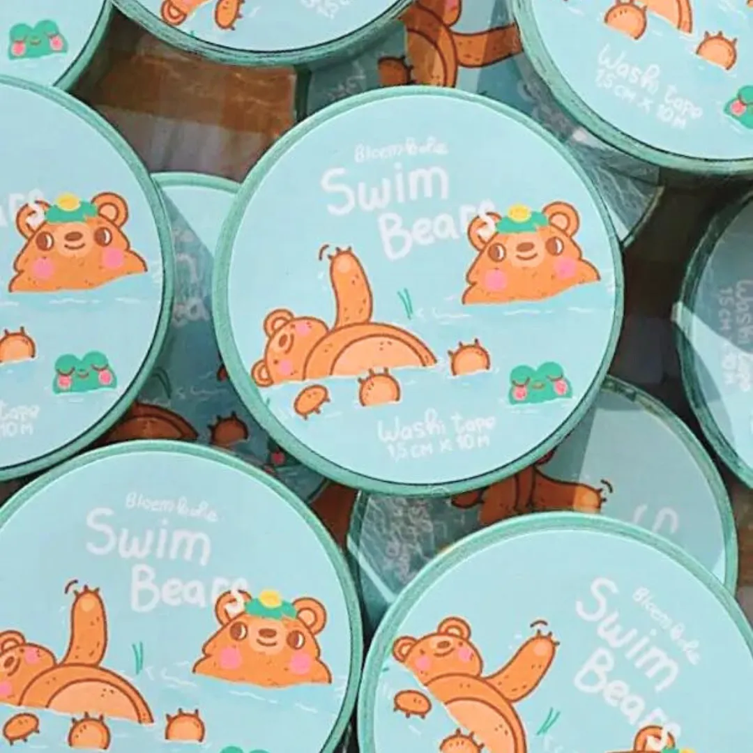 Washi Tape: Swimming Bears