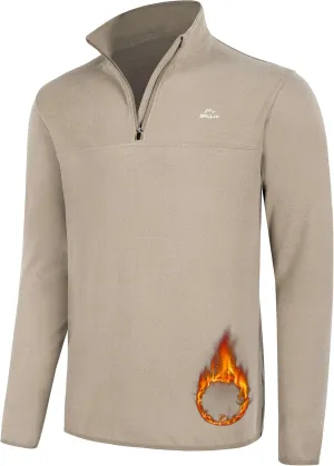 Willit Men's Fleece Pullover Winter Shirts Long Sleeve Quarter Zip Cold Weather Golf Hiking Casual Warm Shirts
