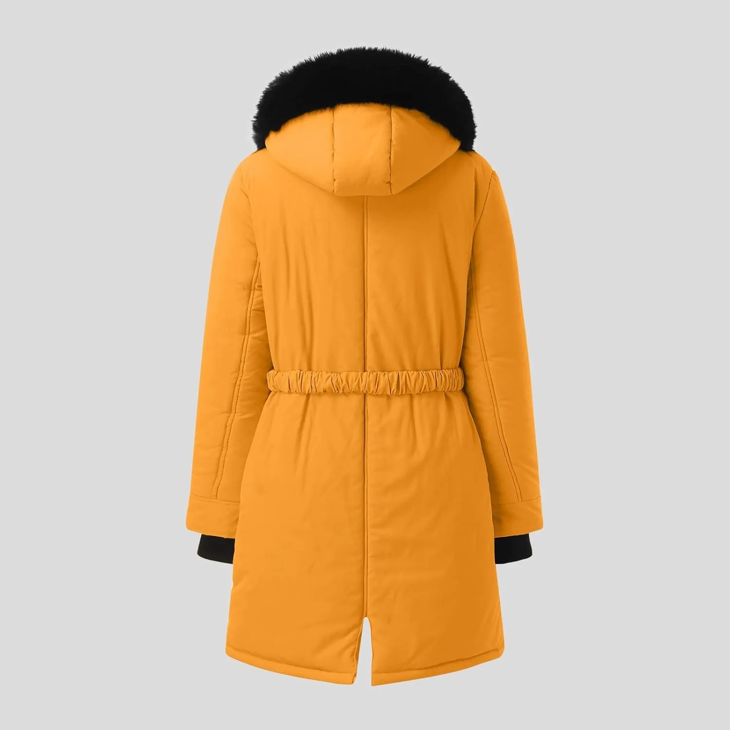 with Faux fur Removable Hood Lapel Collar Long Sleeve Jacket Vintage Thicken Coat Jacket Warm Baggy Short Down Coats