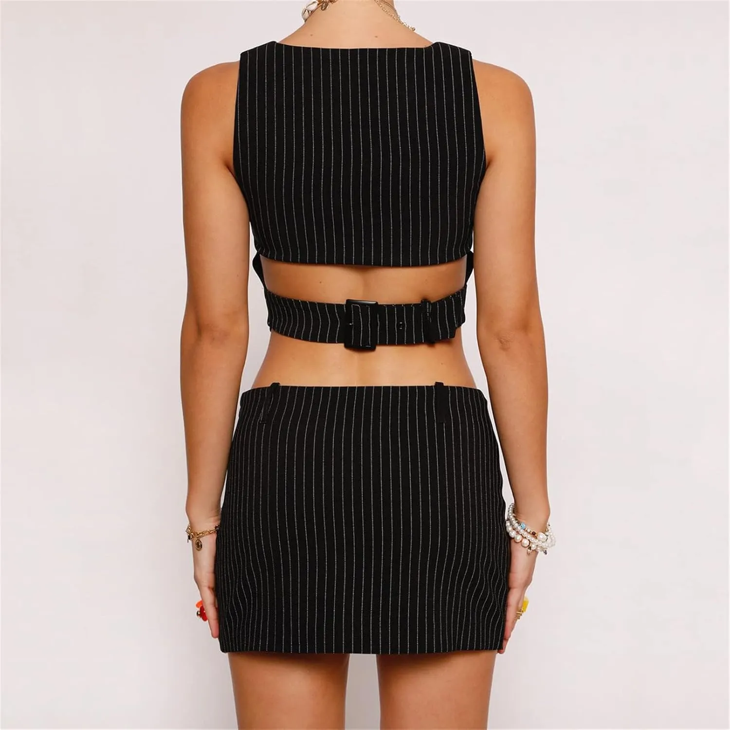 Women Sexy Dressy Vest Slim Fit Button Halter V-Neck Tuxedo Suit Waistcoats Versatile Racerback Vintage Streetwear
