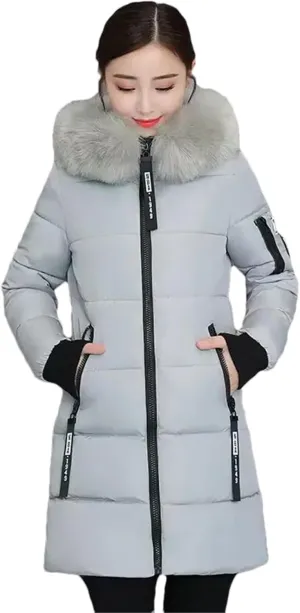 Women Winter Puffer Parka Coat Hooded Overcoat Thick Warm Cotton Padded Outwear