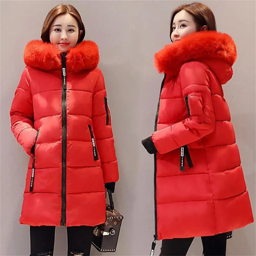 Women Winter Puffer Parka Coat Hooded Overcoat Thick Warm Cotton Padded Outwear