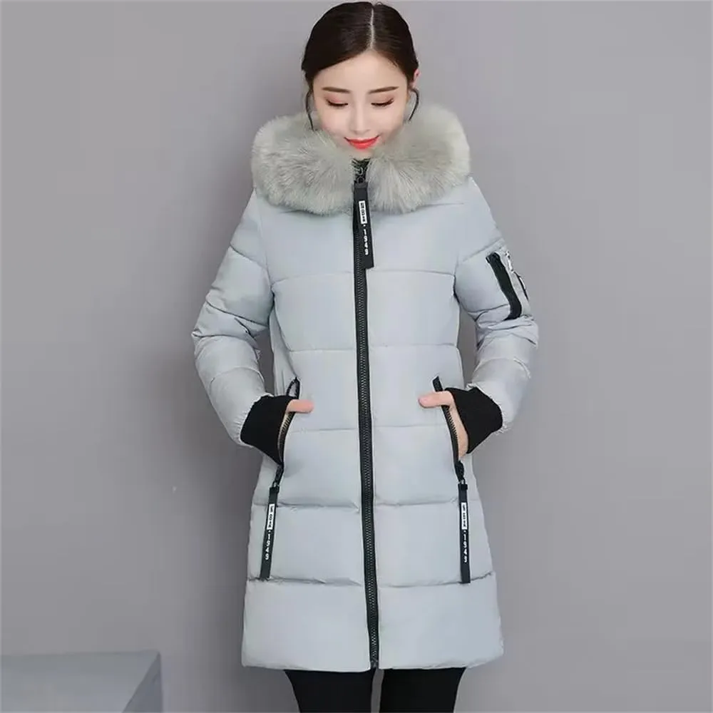 Women Winter Puffer Parka Coat Hooded Overcoat Thick Warm Cotton Padded Outwear