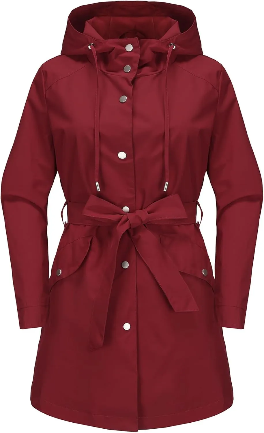 Women's Lightweight Anorak Utility Jacket Button Down Spring Waterproof Coat Fall Casual Hoodies