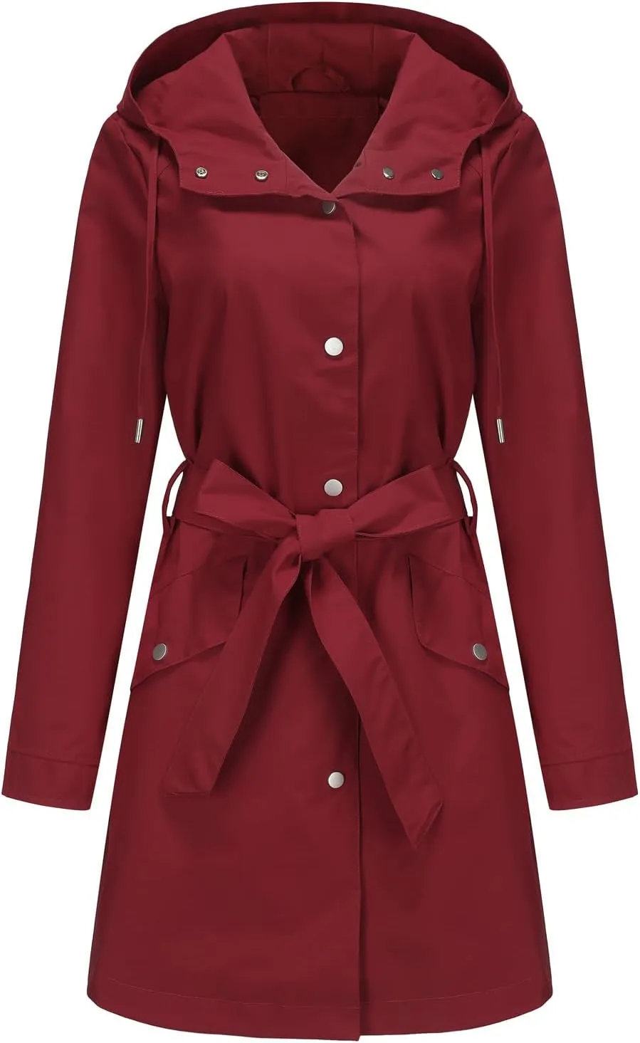 Women's Lightweight Anorak Utility Jacket Button Down Spring Waterproof Coat Fall Casual Hoodies