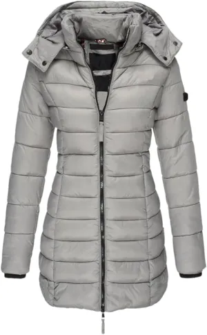 Womens Long Down Coat Winter Thicken Warm Hooded Cotton Padded Puffer Jacket Overcoat