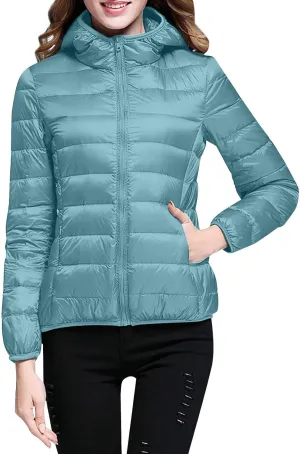 Womens Long Winter Coat Horn Button Thicken Coat with Hooded Winter Warm Jacket Solid Winter Womens Puffer Jacket