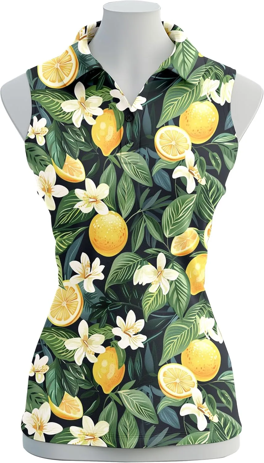 Women's Sleeveless Golf Shirts Funny Golf Shirts for Women Outfits Womens Golf Apparel Suitable for Yoga Tennis